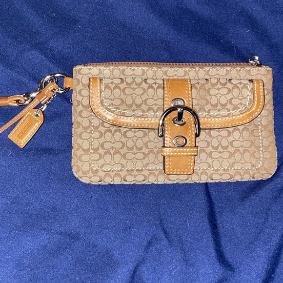 Coach Signature Monogram Wristlet Bag - Picture 6 of 6